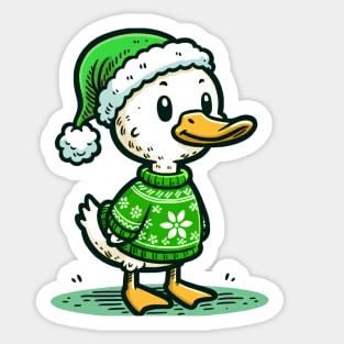 Ducky Christmas Sticker